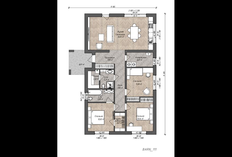 Проект дома «BARN_111»