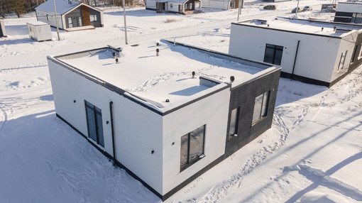 Фото построенного дома по проекту FLAT_85 от аккредитованного застройщика "Два Этажа", Барнаул, Фирсово, ЖК Палитра, фото 9