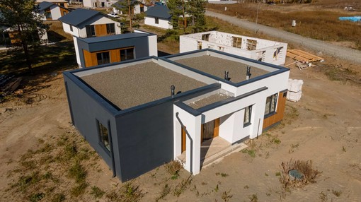 Фото построенного дома по проекту FLAT_97 от аккредитованного застройщика "Два Этажа", Барнаул, Фирсово, ЖК «Ботаника», фото 6