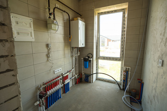 Строящийся дом 70 м.кв из газобетона от застройщика в Барнауле, ЖК Березовый мыс, ул Булгакова, 50, фото внутри, котельная-постирочная