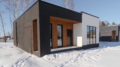Фото построенного дома по проекту FLAT_85 от аккредитованного застройщика "Два Этажа", Барнаул, Фирсово, ЖК Палитра, фото 4