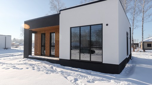 Фото построенного дома по проекту FLAT_85 от аккредитованного застройщика "Два Этажа", Барнаул, Фирсово, ЖК Палитра, фото 3
