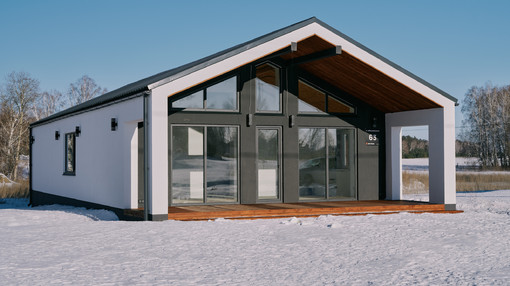 Фотоотчет построенного дома "Barn 90", ул Айвазовского, ЖК Палитра, 2024 год постройки. Застройщик Два Этажа