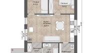 Планировка на строящийся дом 61 м.кв из газобетона от застройщика в Барнауле, ЖК Южная Гавань, ул Жаворонковая
